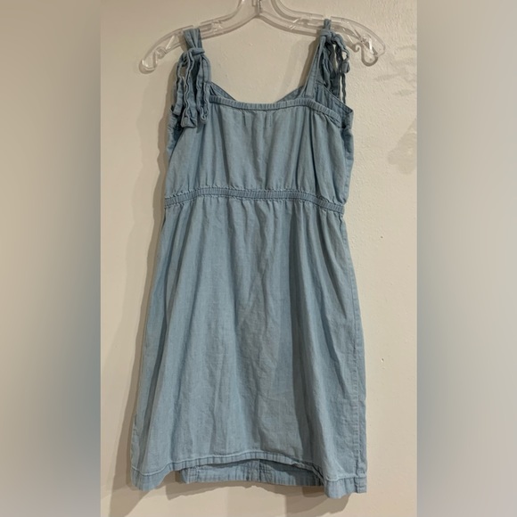 Madewell Chambray Button Up Sundress with Tie Straps, Size: - Picture 7 of 13